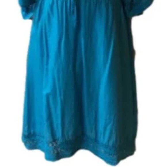 Anthropologie HD in Paris Crochet Turquoise Tunic Dress, Size 2 - Picture 5 of 7